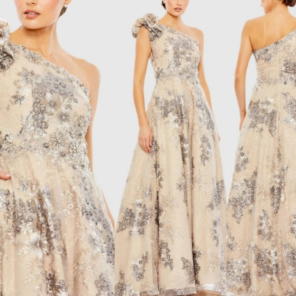 Elegant Sequin One-Shoulder Dress